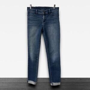 898 Juicy Couture Skinny Jeans Size 4 (28x26) Cuffed Stretchy cotton blend